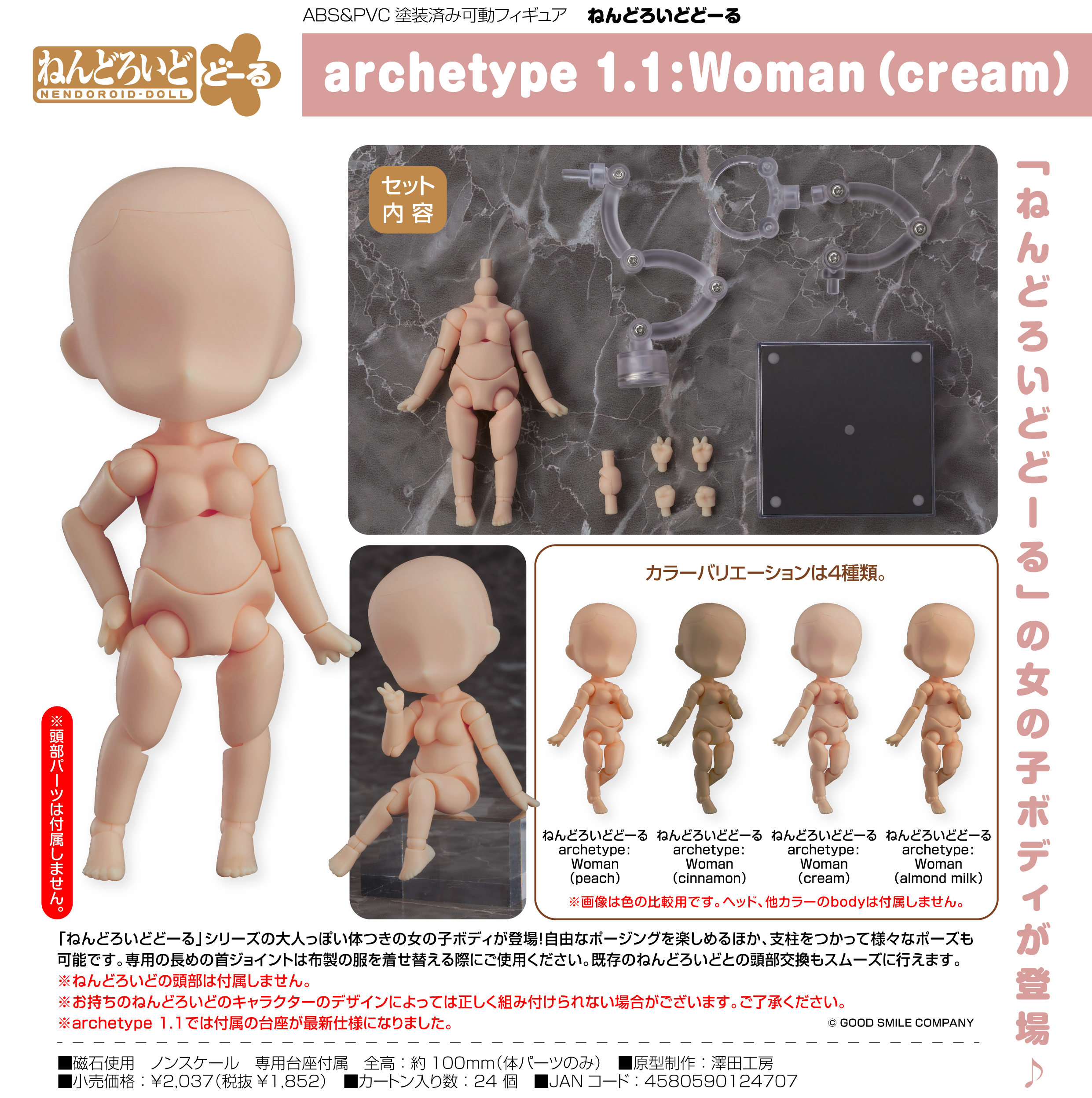 ねんどろいどどーる archetype 1.1:Girl(peach)2個